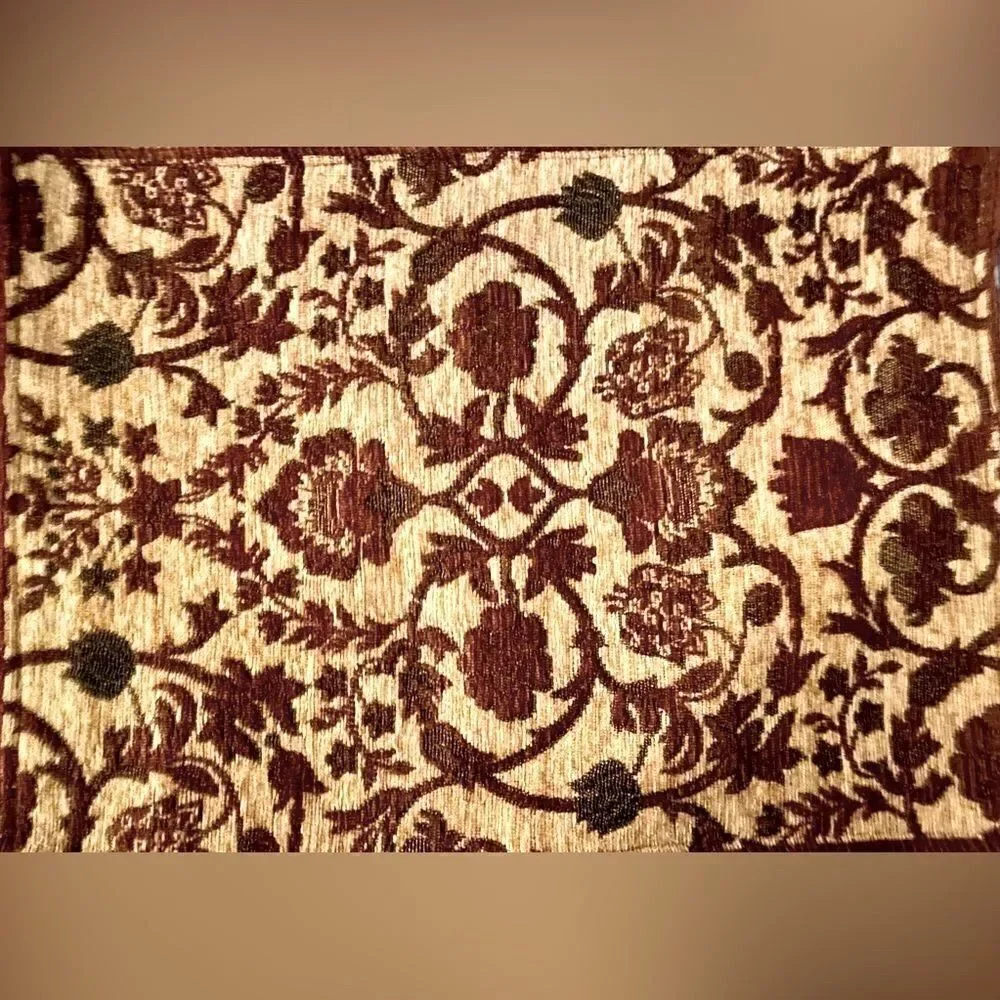 2 Placemats  l Brown/Tan l Embroidered l EUC